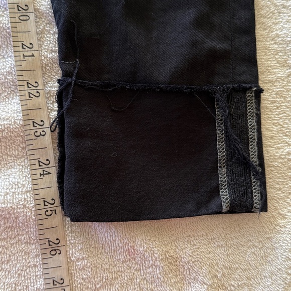 AG Adriano Goldschmied The Stevie Slim Straight Cuffed Black Jeans Waist 26 - Picture 12 of 13